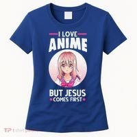 I Love Anime But Jesus Comes First Anime Women's T-Shirt thumb 0