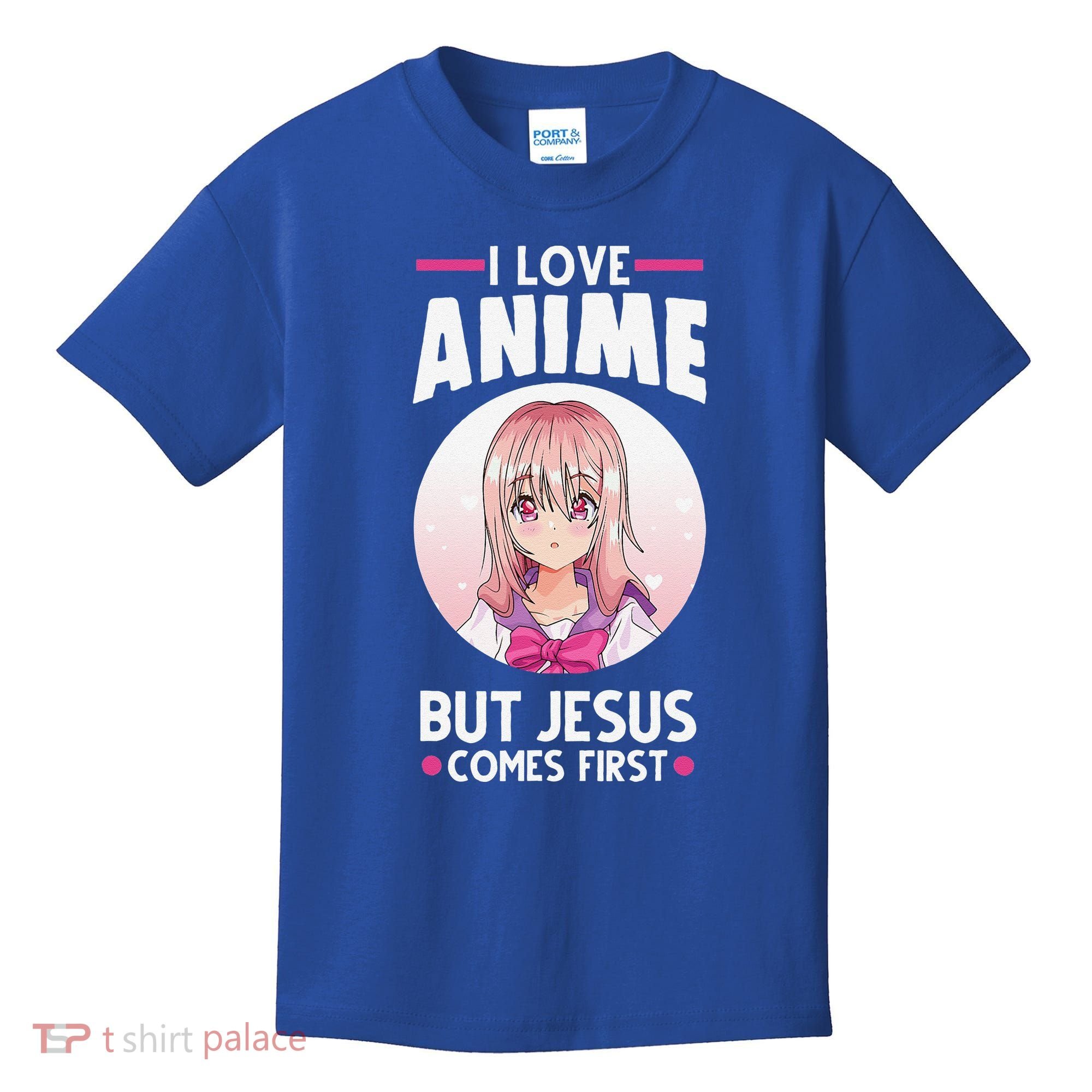 I Love Anime But Jesus Comes First Anime Kids T-Shirt