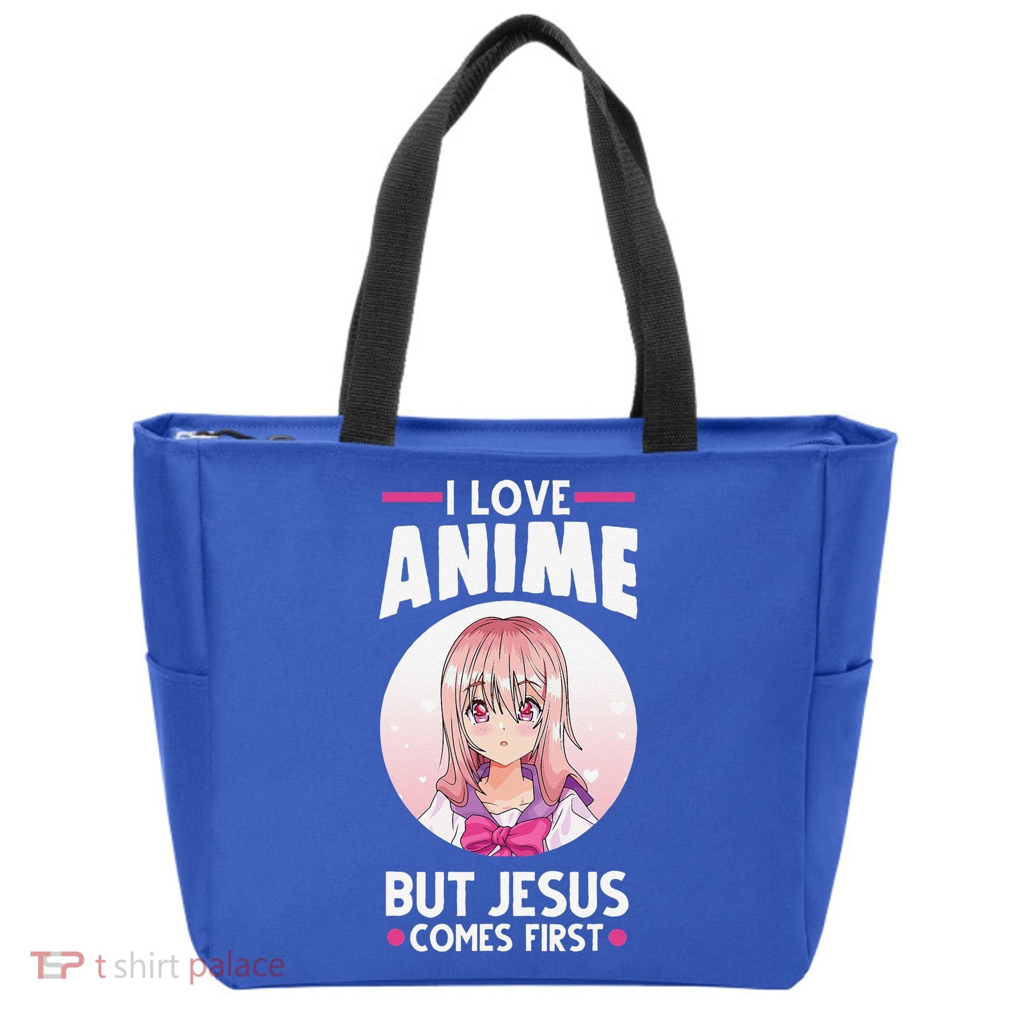 I Love Anime But Jesus Comes First Anime Tote Bag