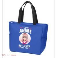 I Love Anime But Jesus Comes First Anime Tote Bag thumb 3