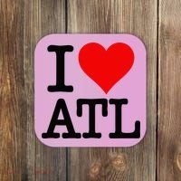 I LOVE ATLANTA GEORGIA HEART Coaster thumb 0