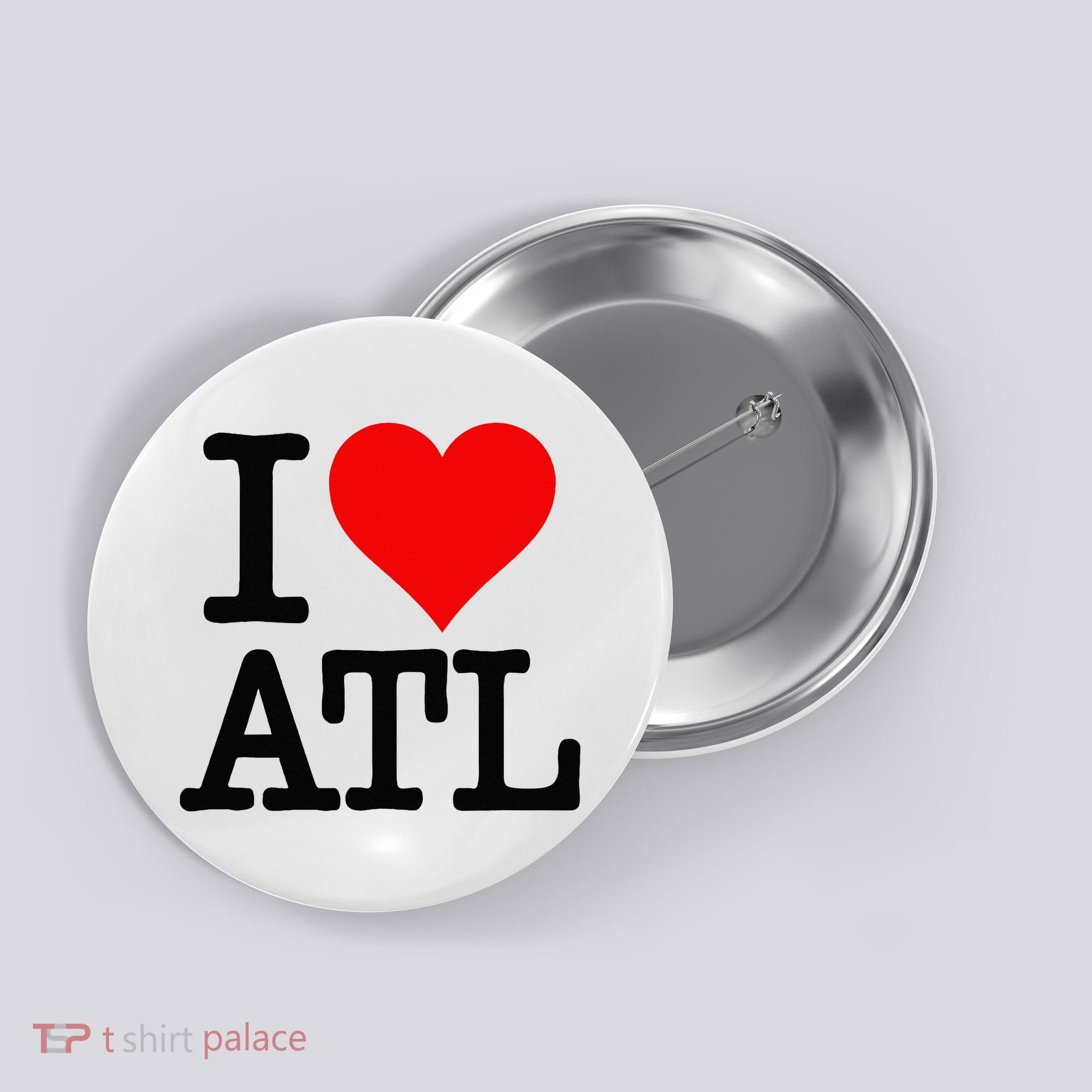 I LOVE ATLANTA GEORGIA HEART Button