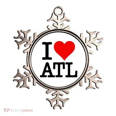 I LOVE ATLANTA GEORGIA HEART Ornament