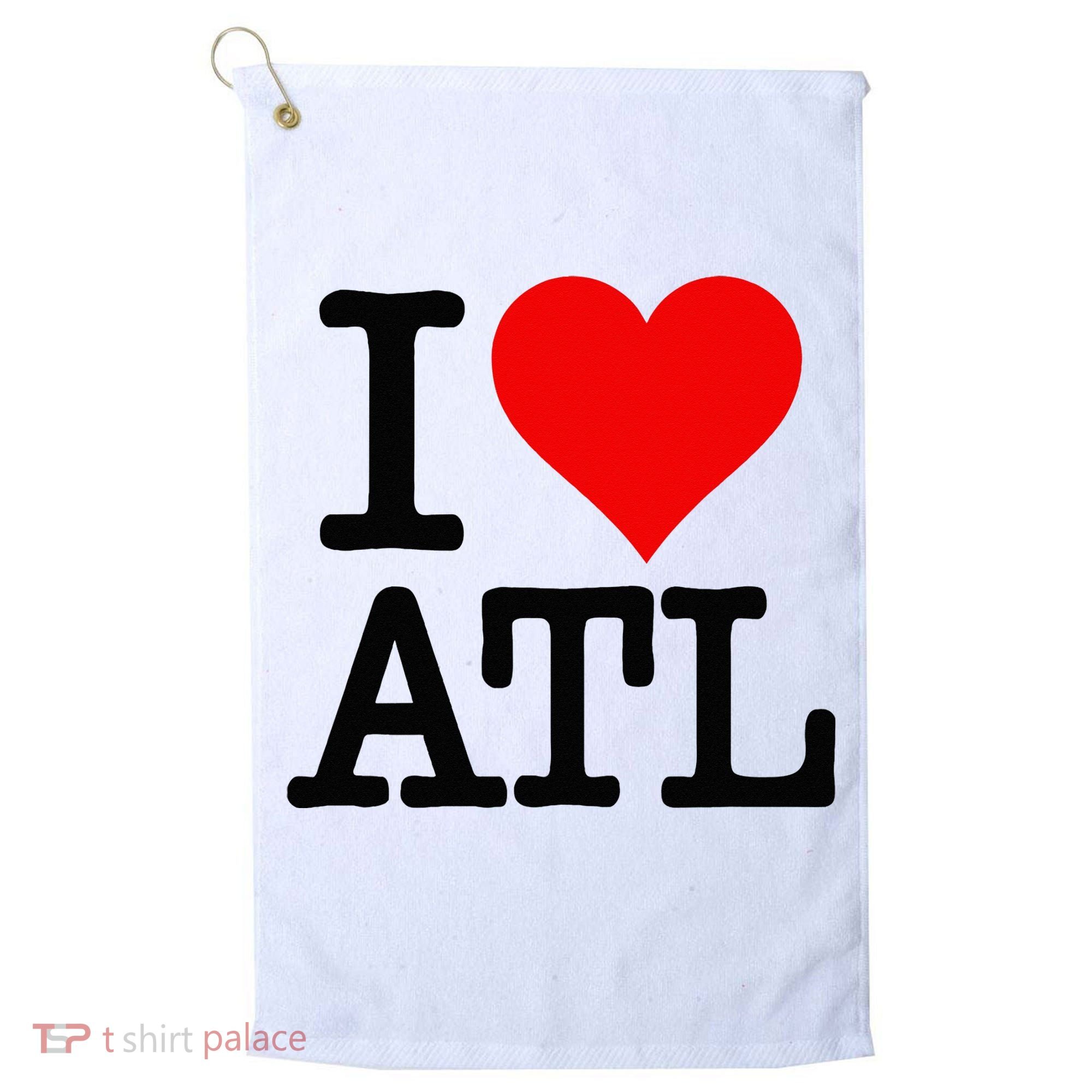 I LOVE ATLANTA GEORGIA HEART Golf Towel
