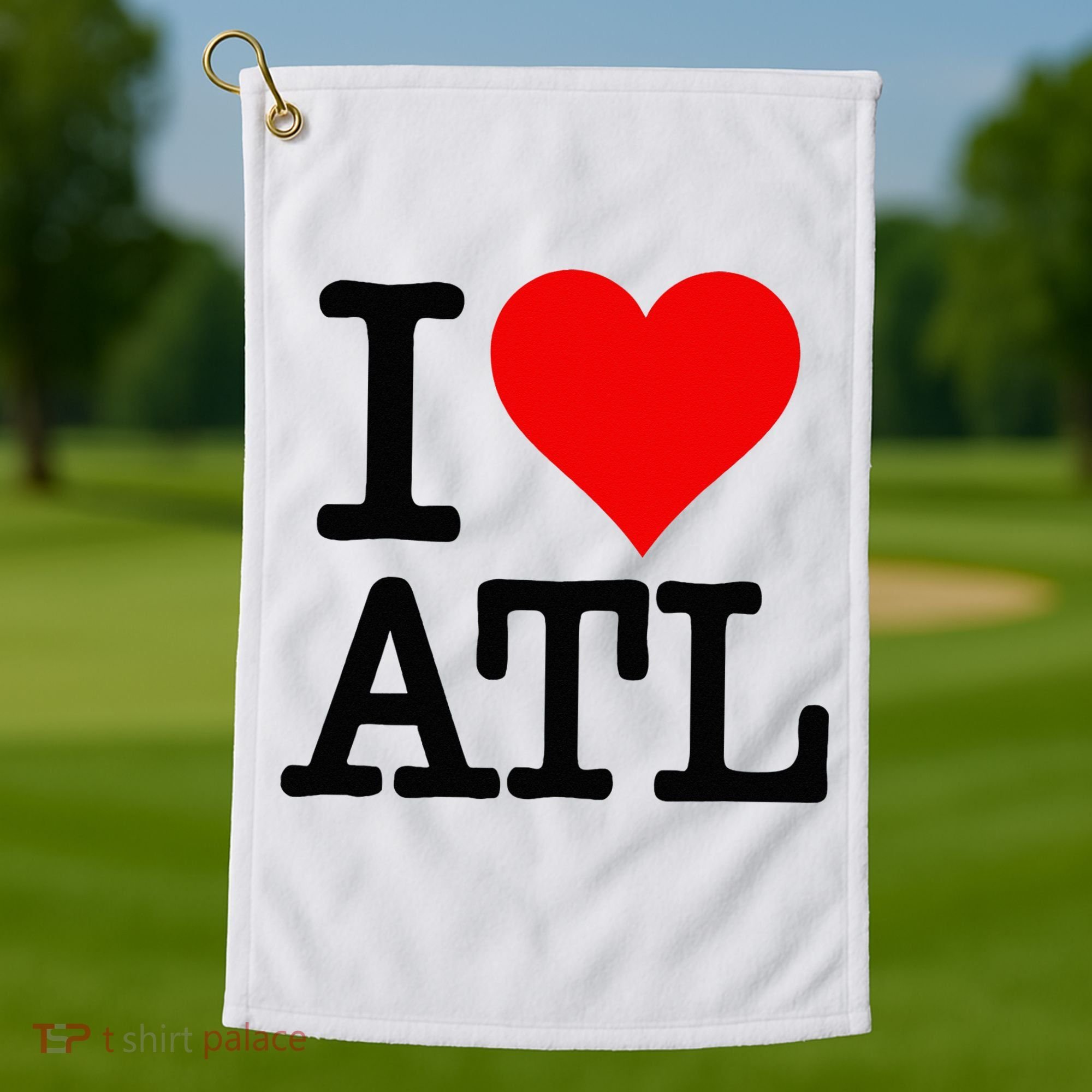 I LOVE ATLANTA GEORGIA HEART Golf Towel