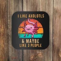 I Like Axolotl And Maybe 3 People Mexican Walking Fish Coaster thumb 0
