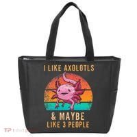 I Like Axolotl And Maybe 3 People Mexican Walking Fish Tote Bag thumb 0