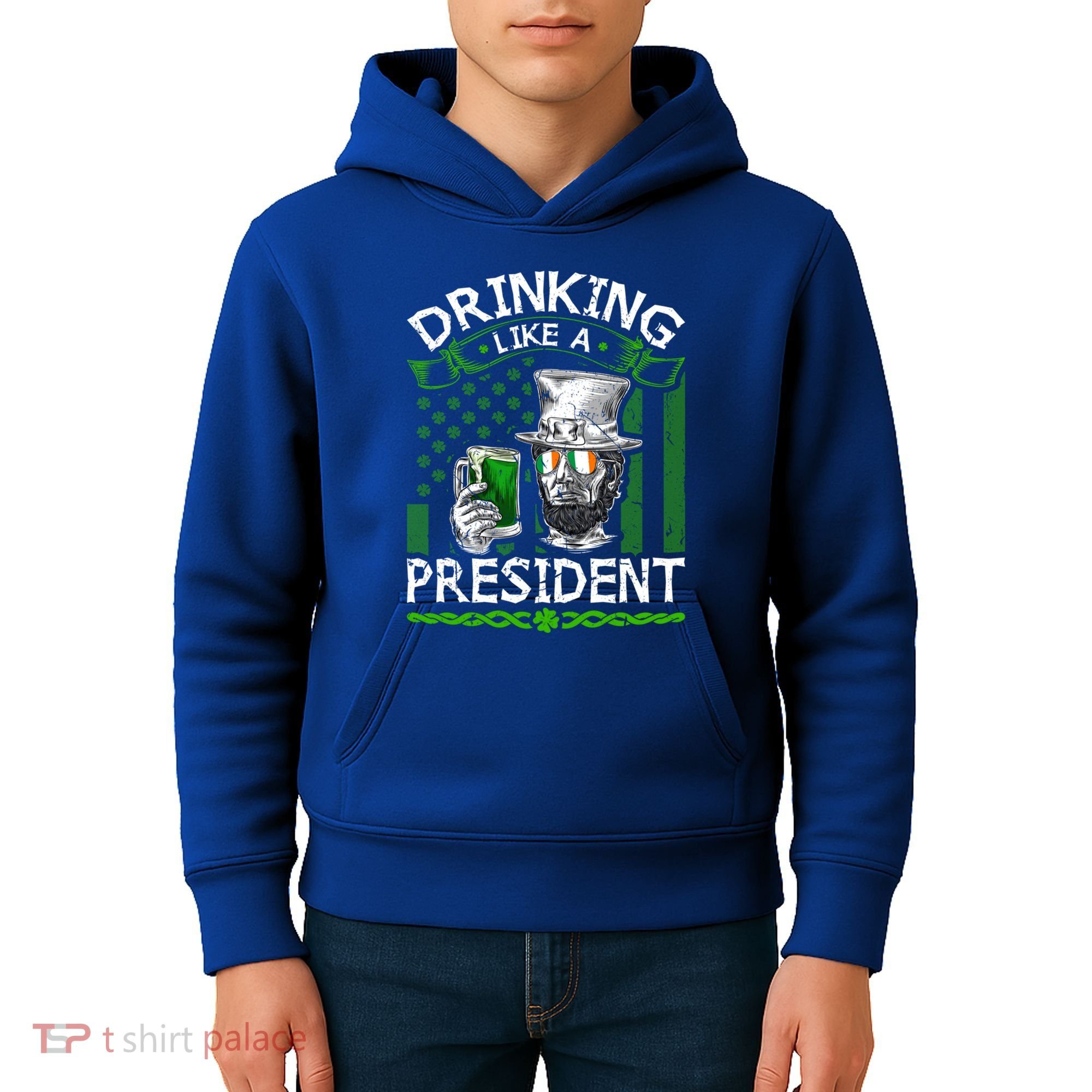 Ing Like A President Irish Abraham Lincoln St Patricks Gift Kids Hoodie