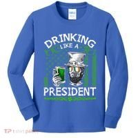 Ing Like A President Irish Abraham Lincoln St Patricks Gift Kids Long Sleeve Shirt thumb 0