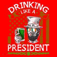 Ing Like A President Irish Abraham Lincoln St Patricks Gift Santa Hat thumb 1