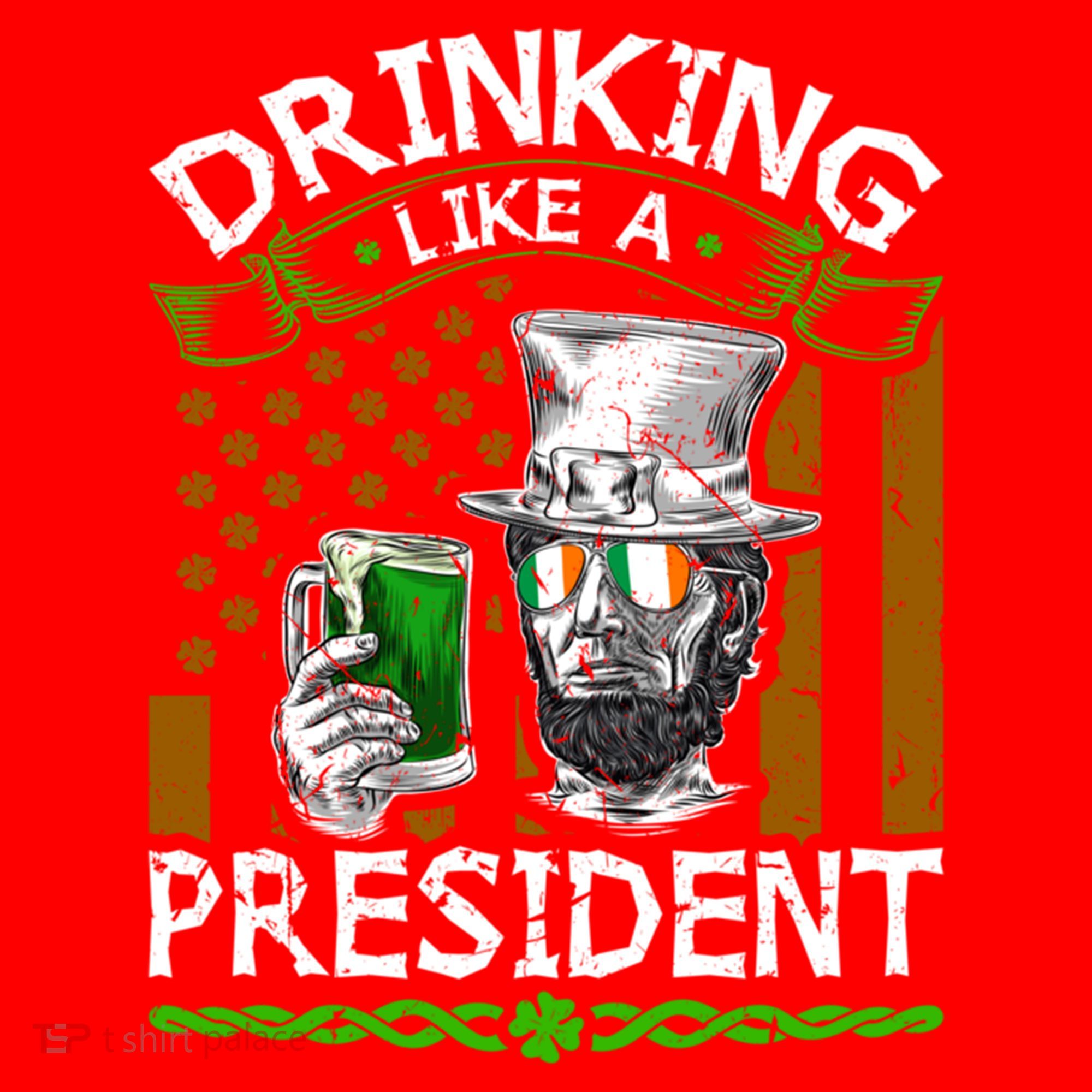 Ing Like A President Irish Abraham Lincoln St Patricks Gift Santa Hat