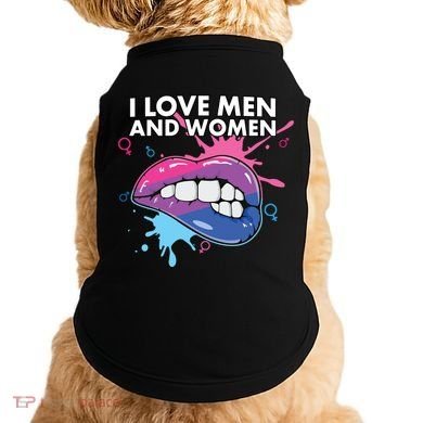 I Love And Bisexual Pride Bisexuality Lgbtq Cool Gift Doggie Tank