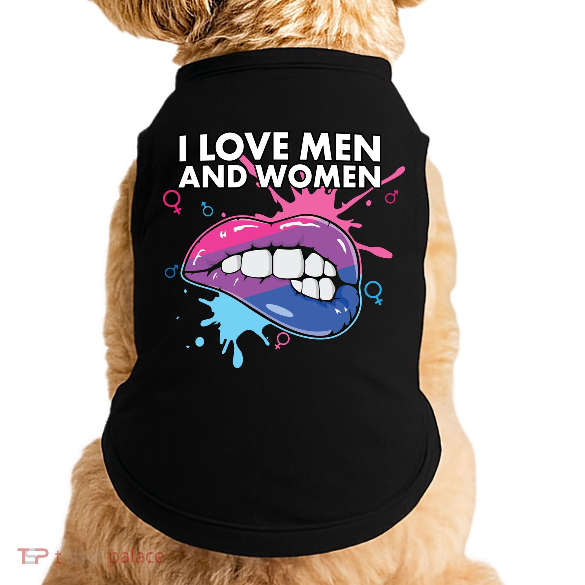 I Love And Bisexual Pride Bisexuality Lgbtq Cool Gift Doggie Tank
