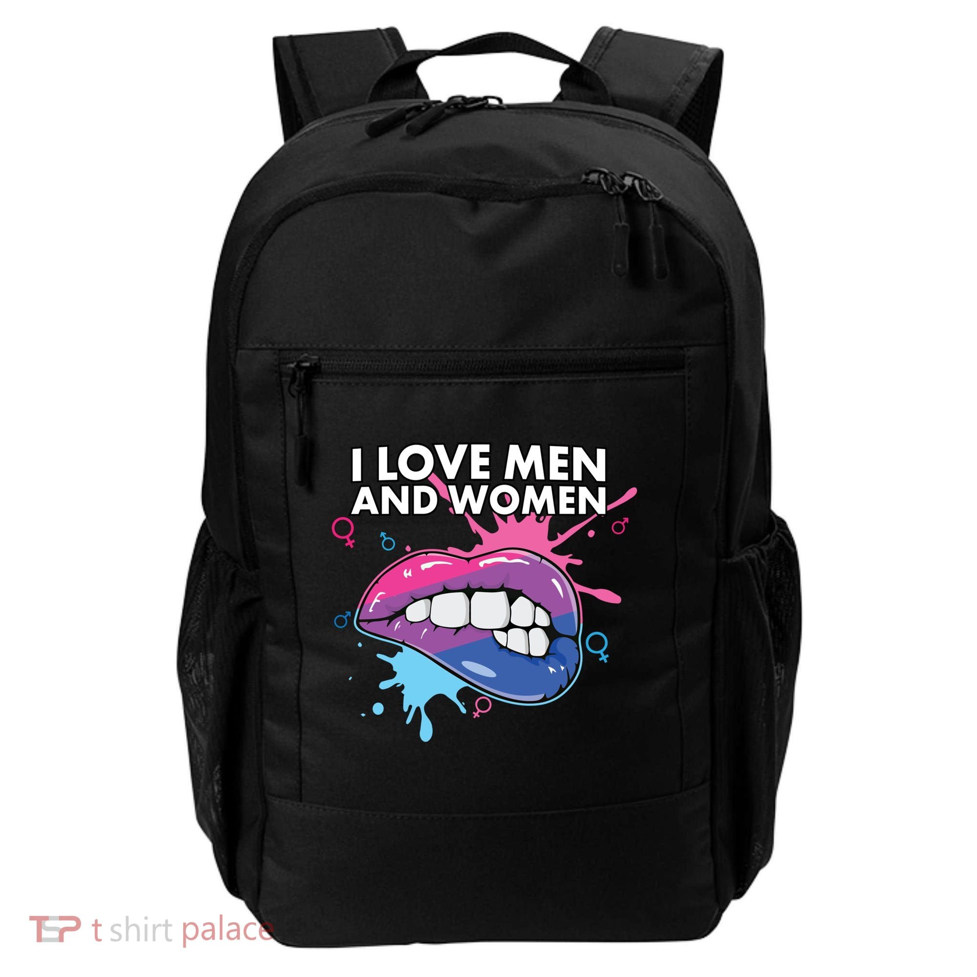 I Love And Bisexual Pride Bisexuality Lgbtq Cool Gift Backpack
