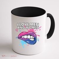 I Love And Bisexual Pride Bisexuality Lgbtq Cool Gift Coffee Mug thumb 1