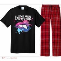 I Love And Bisexual Pride Bisexuality Lgbtq Cool Gift Pajama Set thumb 0