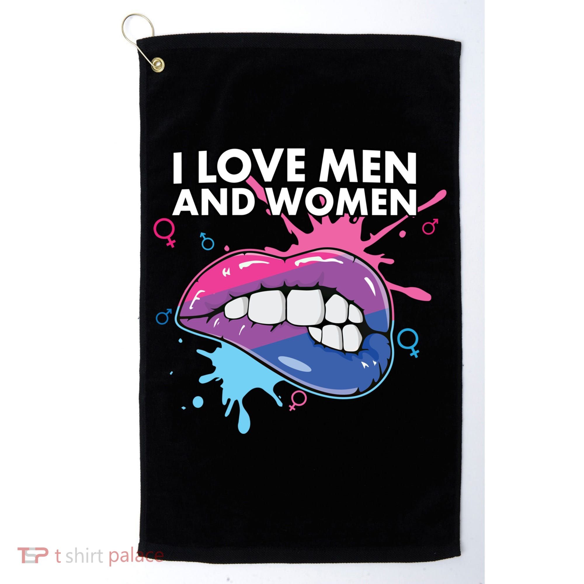 I Love And Bisexual Pride Bisexuality Lgbtq Cool Gift Golf Towel