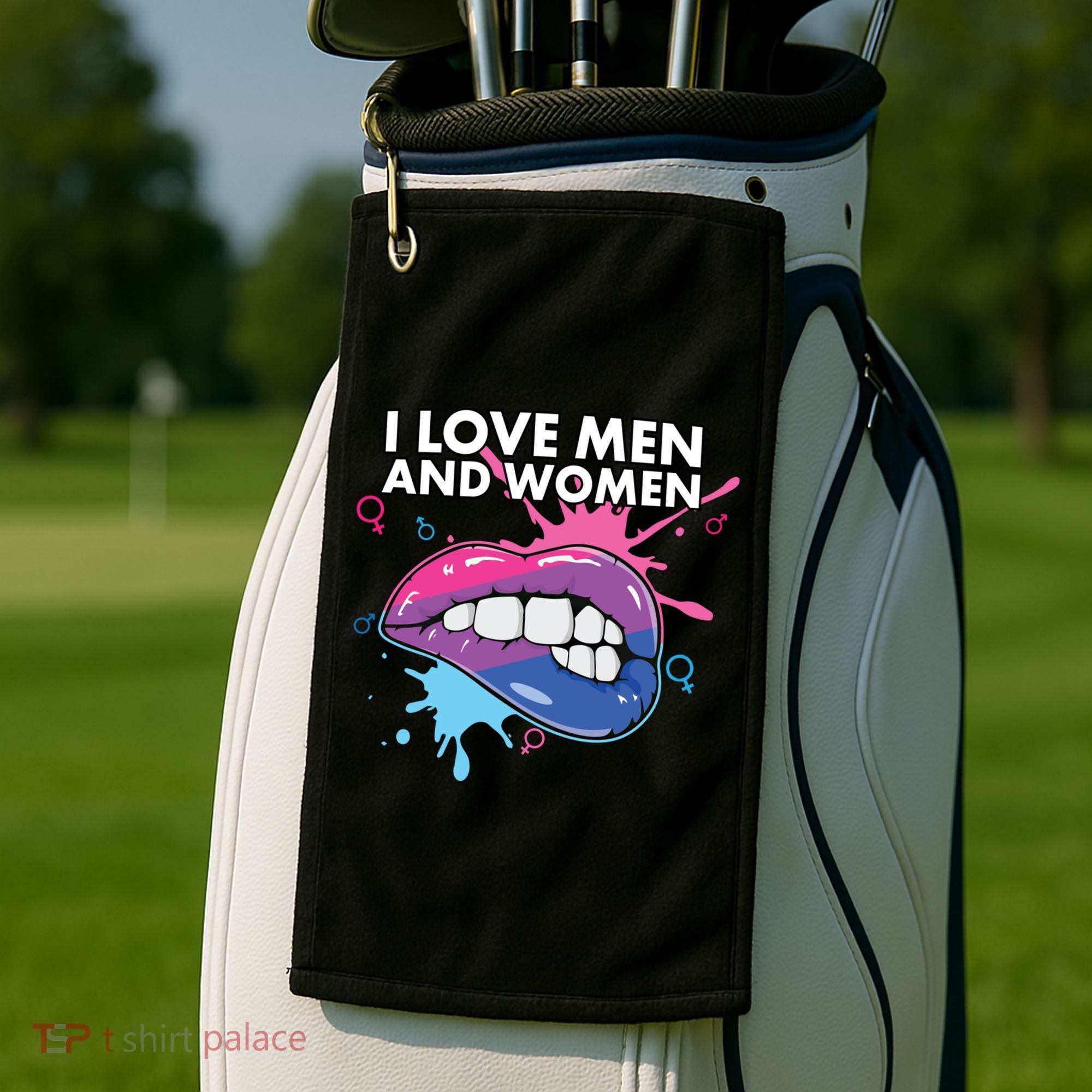I Love And Bisexual Pride Bisexuality Lgbtq Cool Gift Golf Towel