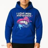 I Love And Bisexual Pride Bisexuality Lgbtq Cool Gift Hoodie thumb 2