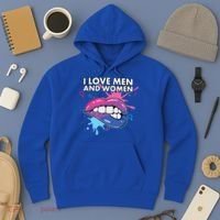 I Love And Bisexual Pride Bisexuality Lgbtq Cool Gift Hoodie thumb 3