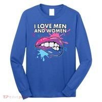 I Love And Bisexual Pride Bisexuality Lgbtq Cool Gift Long Sleeve Shirt thumb 0