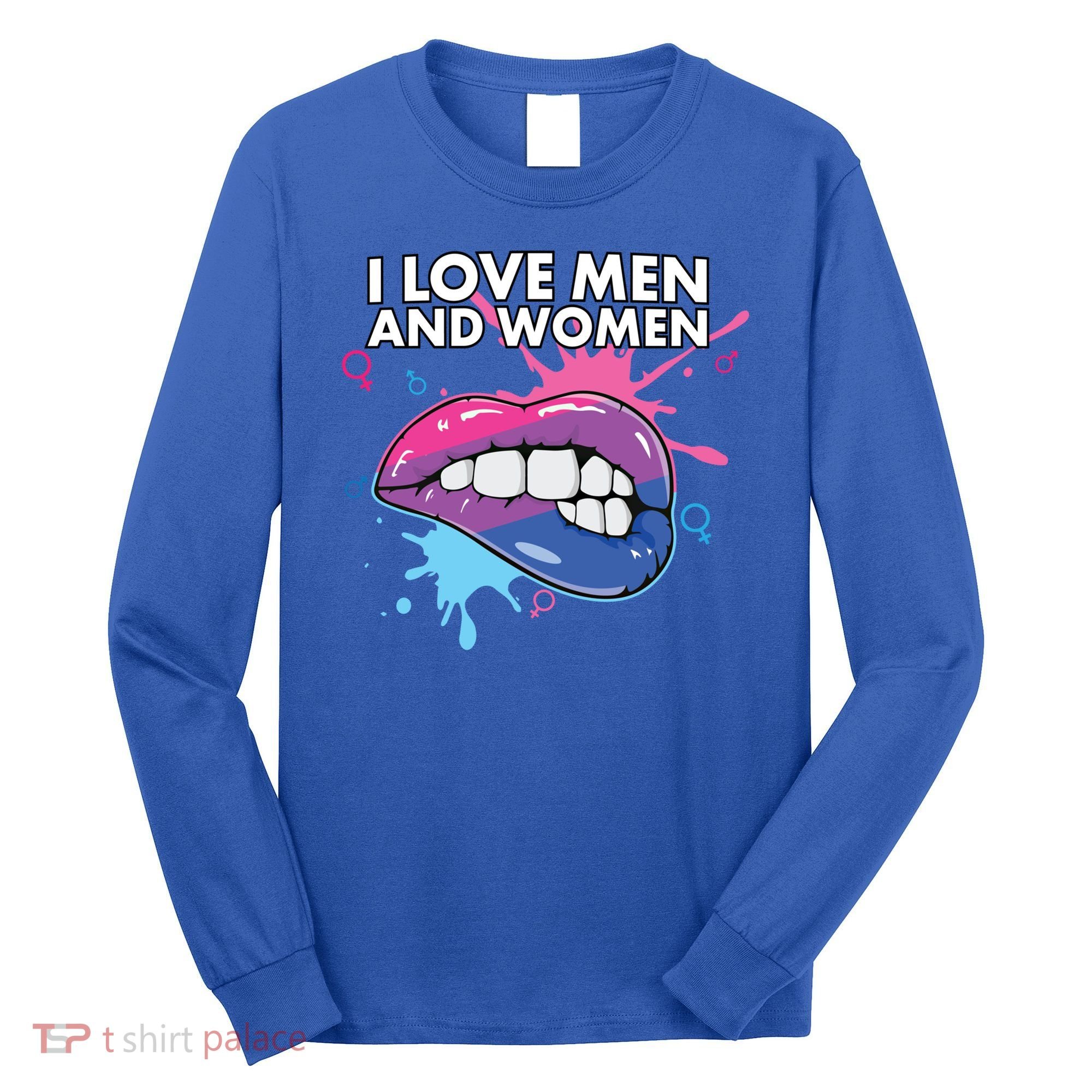 I Love And Bisexual Pride Bisexuality Lgbtq Cool Gift Long Sleeve Shirt