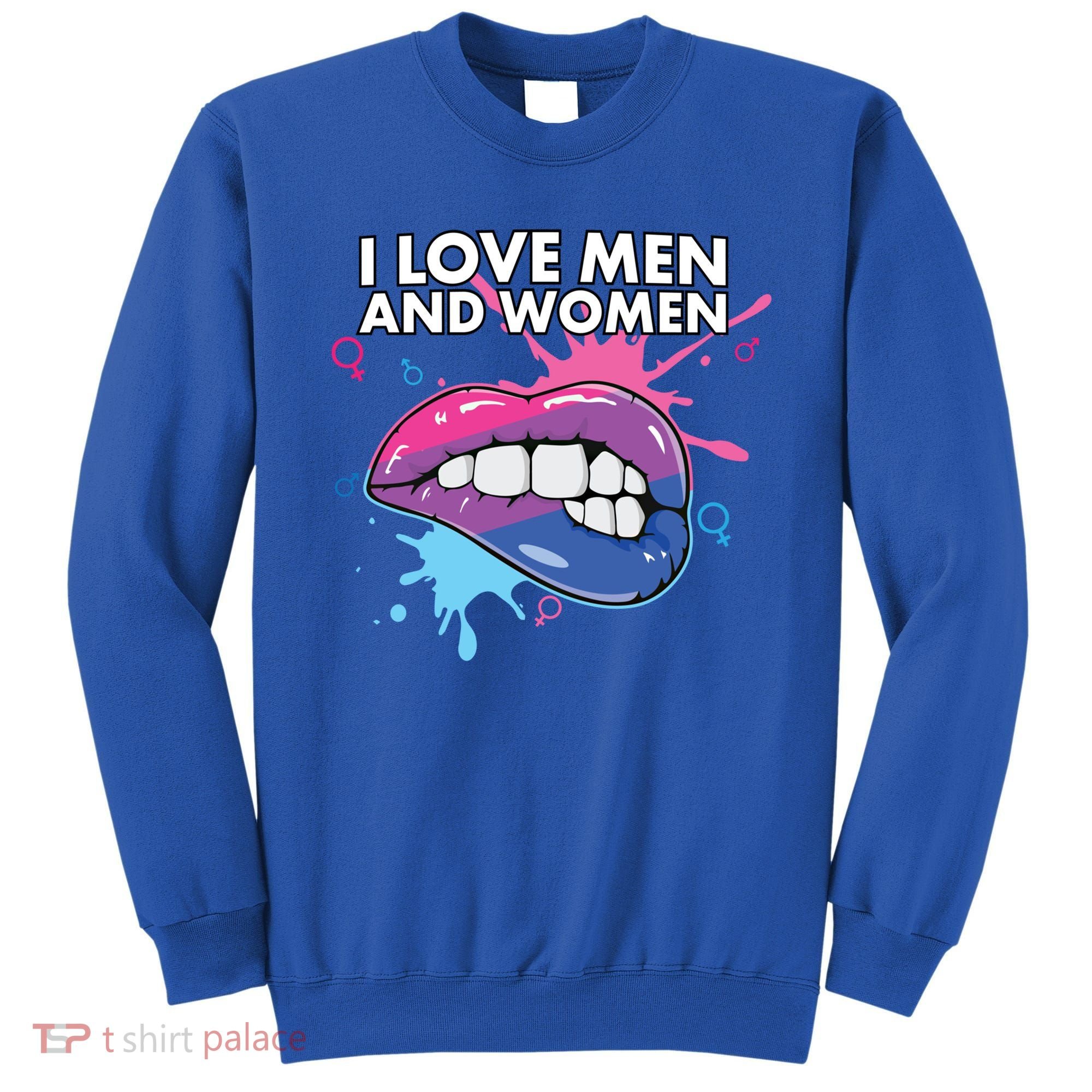 I Love And Bisexual Pride Bisexuality Lgbtq Cool Gift Sweatshirt