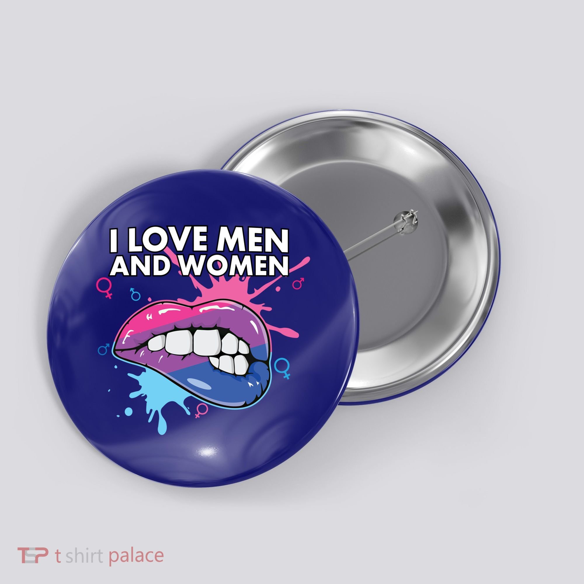 I Love And Bisexual Pride Bisexuality Lgbtq Cool Gift Button