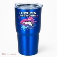 I Love And Bisexual Pride Bisexuality Lgbtq Cool Gift Tumbler thumb 0