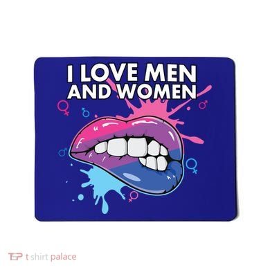 I Love And Bisexual Pride Bisexuality Lgbtq Cool Gift Mousepad