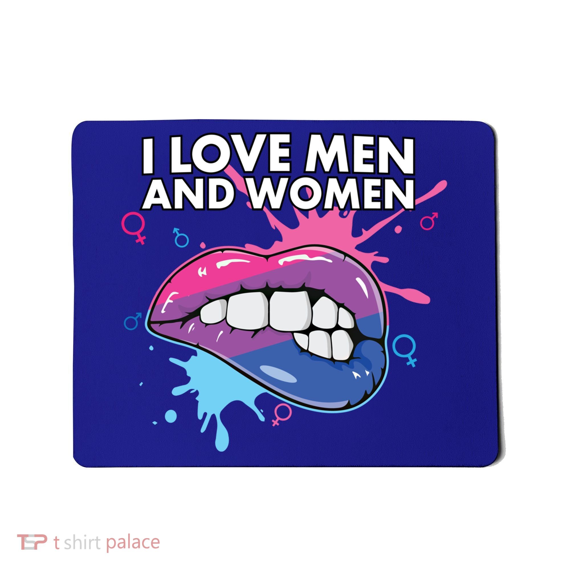 I Love And Bisexual Pride Bisexuality Lgbtq Cool Gift Mousepad