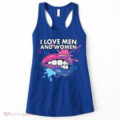 I Love And Bisexual Pride Bisexuality Lgbtq Cool Gift Women's Tank Top