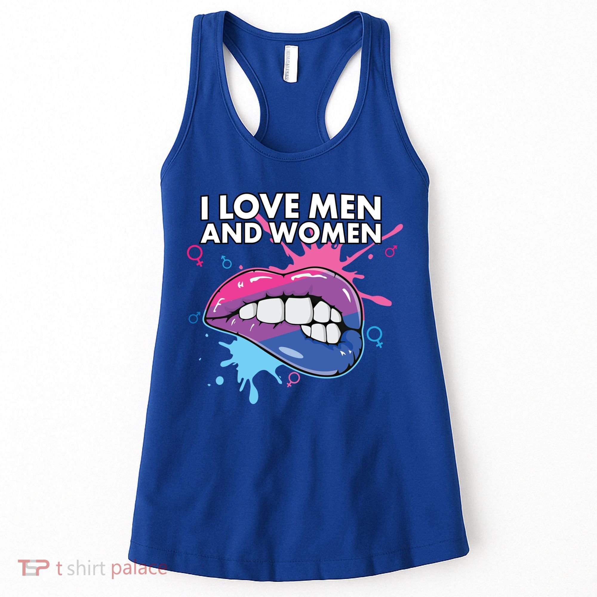 I Love And Bisexual Pride Bisexuality Lgbtq Cool Gift Women's Tank Top