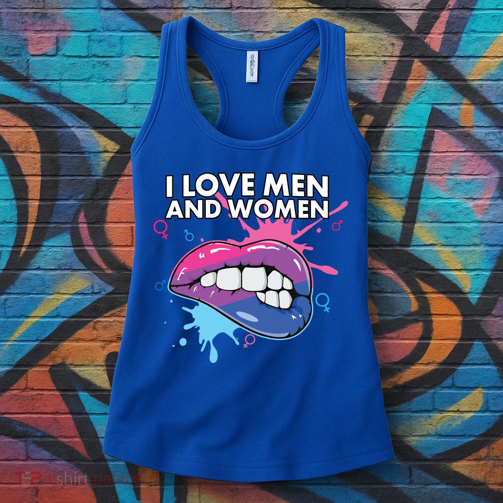 I Love And Bisexual Pride Bisexuality Lgbtq Cool Gift Women's Tank Top