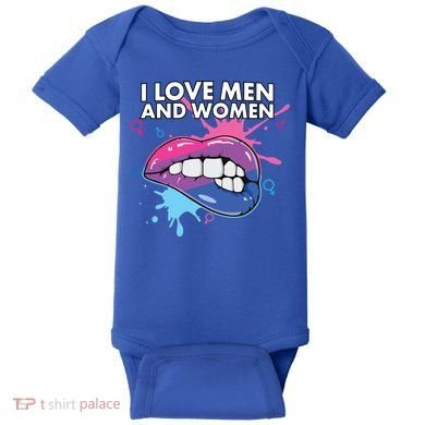 I Love And Bisexual Pride Bisexuality Lgbtq Cool Gift Baby Bodysuit