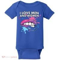 I Love And Bisexual Pride Bisexuality Lgbtq Cool Gift Baby Bodysuit thumb 0