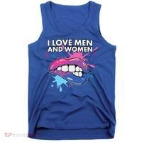 I Love And Bisexual Pride Bisexuality Lgbtq Cool Gift Tank Top thumb 0