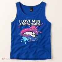 I Love And Bisexual Pride Bisexuality Lgbtq Cool Gift Tank Top thumb 2