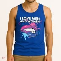 I Love And Bisexual Pride Bisexuality Lgbtq Cool Gift Tank Top thumb 3