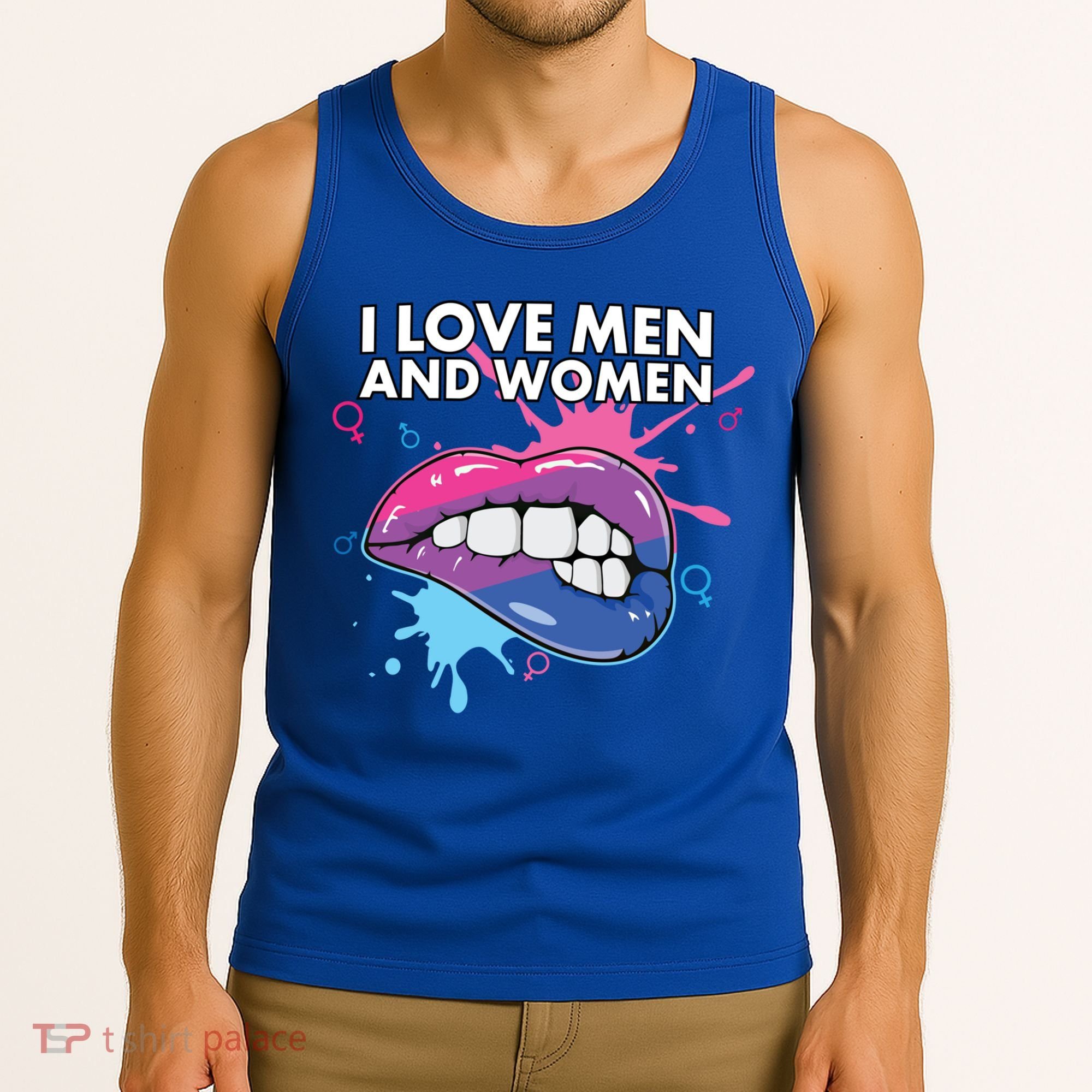 I Love And Bisexual Pride Bisexuality Lgbtq Cool Gift Tank Top