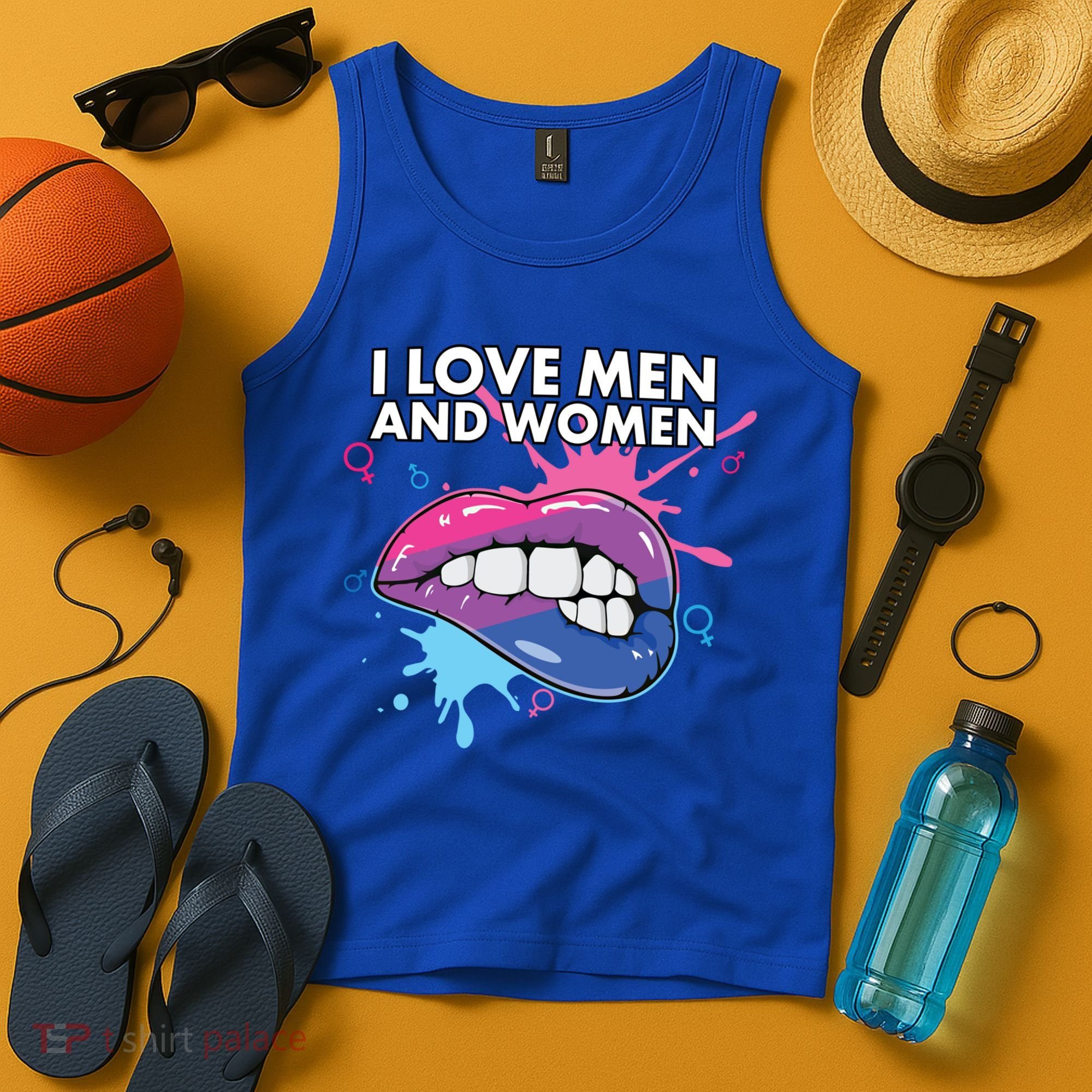 I Love And Bisexual Pride Bisexuality Lgbtq Cool Gift Tank Top