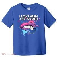 I Love And Bisexual Pride Bisexuality Lgbtq Cool Gift Toddler T-Shirt thumb 0