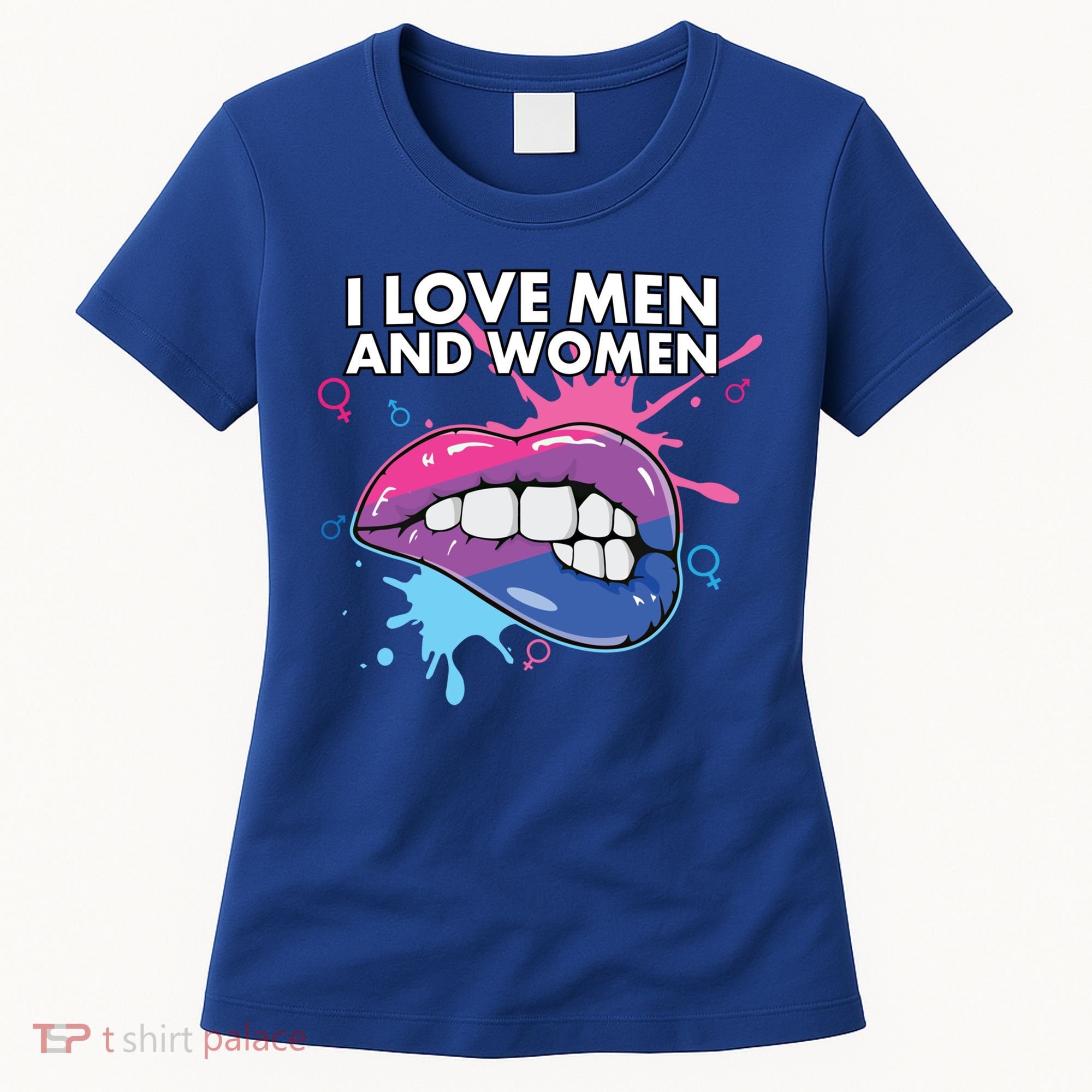 I Love And Bisexual Pride Bisexuality Lgbtq Cool Gift Women's T-Shirt