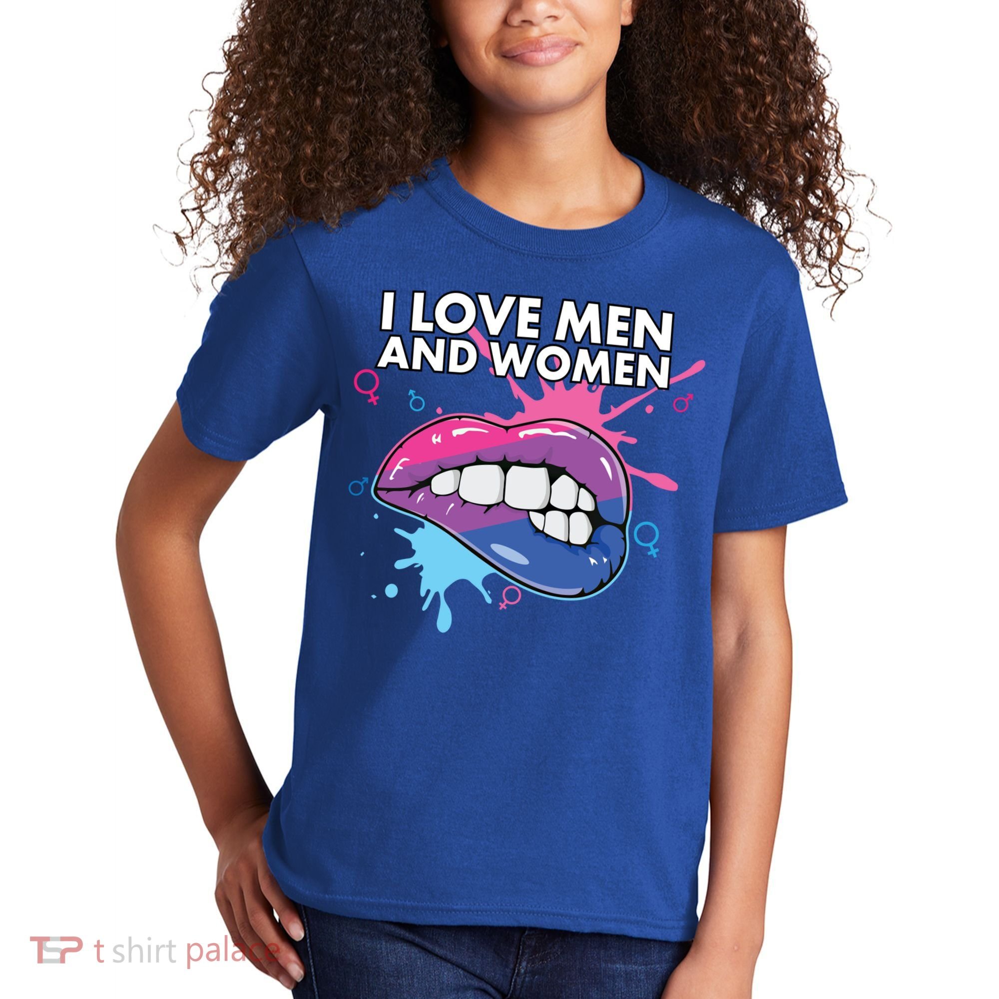 I Love And Bisexual Pride Bisexuality Lgbtq Cool Gift Kids T-Shirt