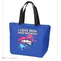 I Love And Bisexual Pride Bisexuality Lgbtq Cool Gift Tote Bag thumb 3
