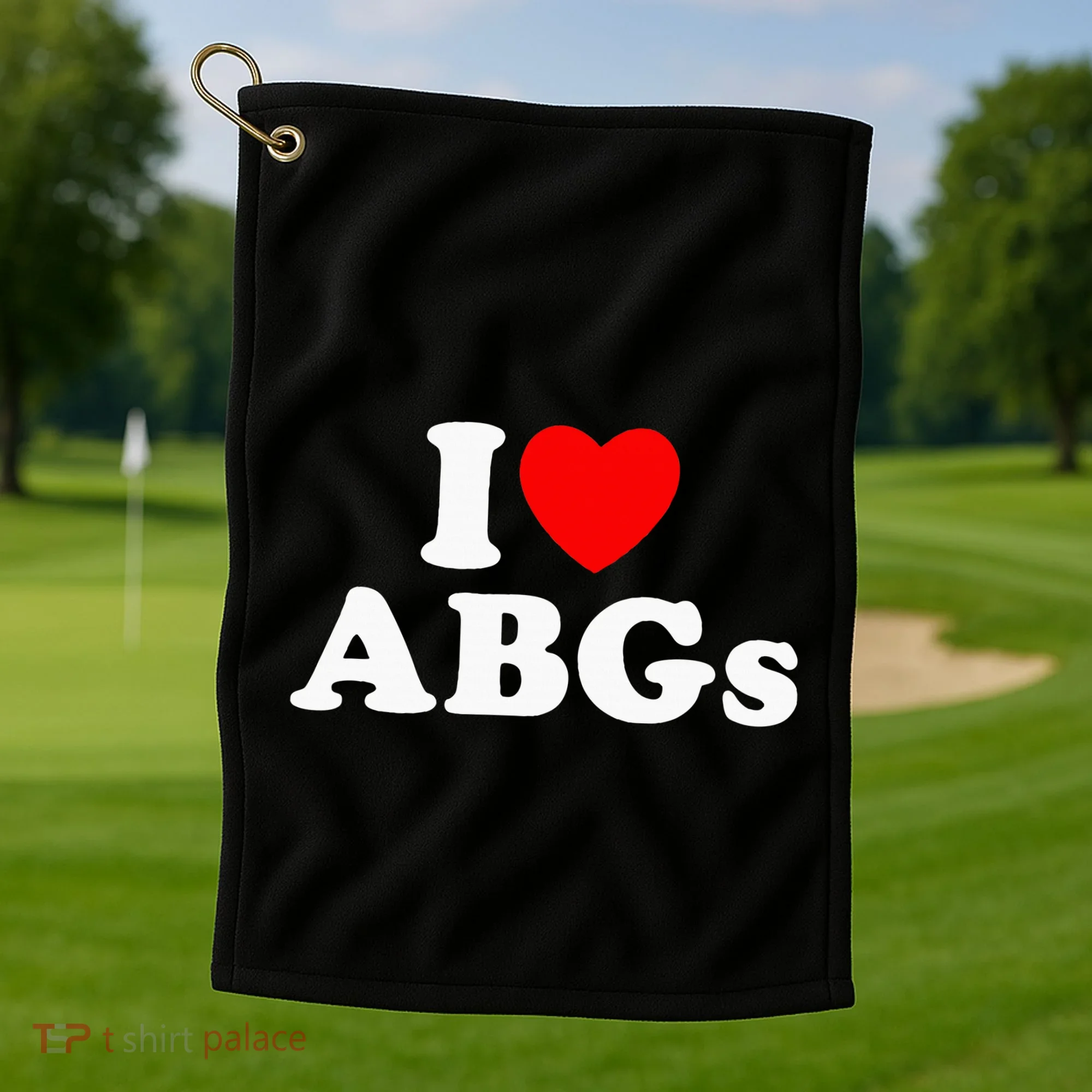 I Love Abgs Golf Towel
