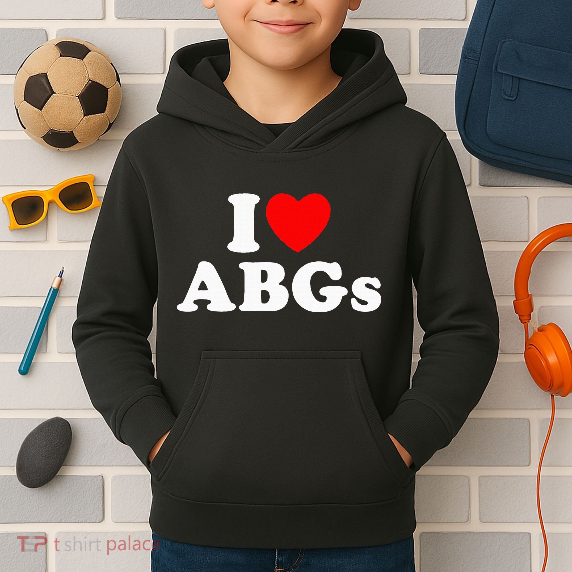 I Love Abgs Kids Hoodie