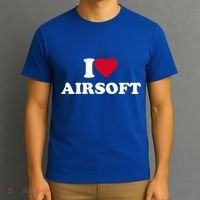 I Love Airsoft I Heart Airsoft Lover Player T-Shirt thumb 3