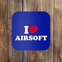 I Love Airsoft I Heart Airsoft Lover Player Coaster thumb 0