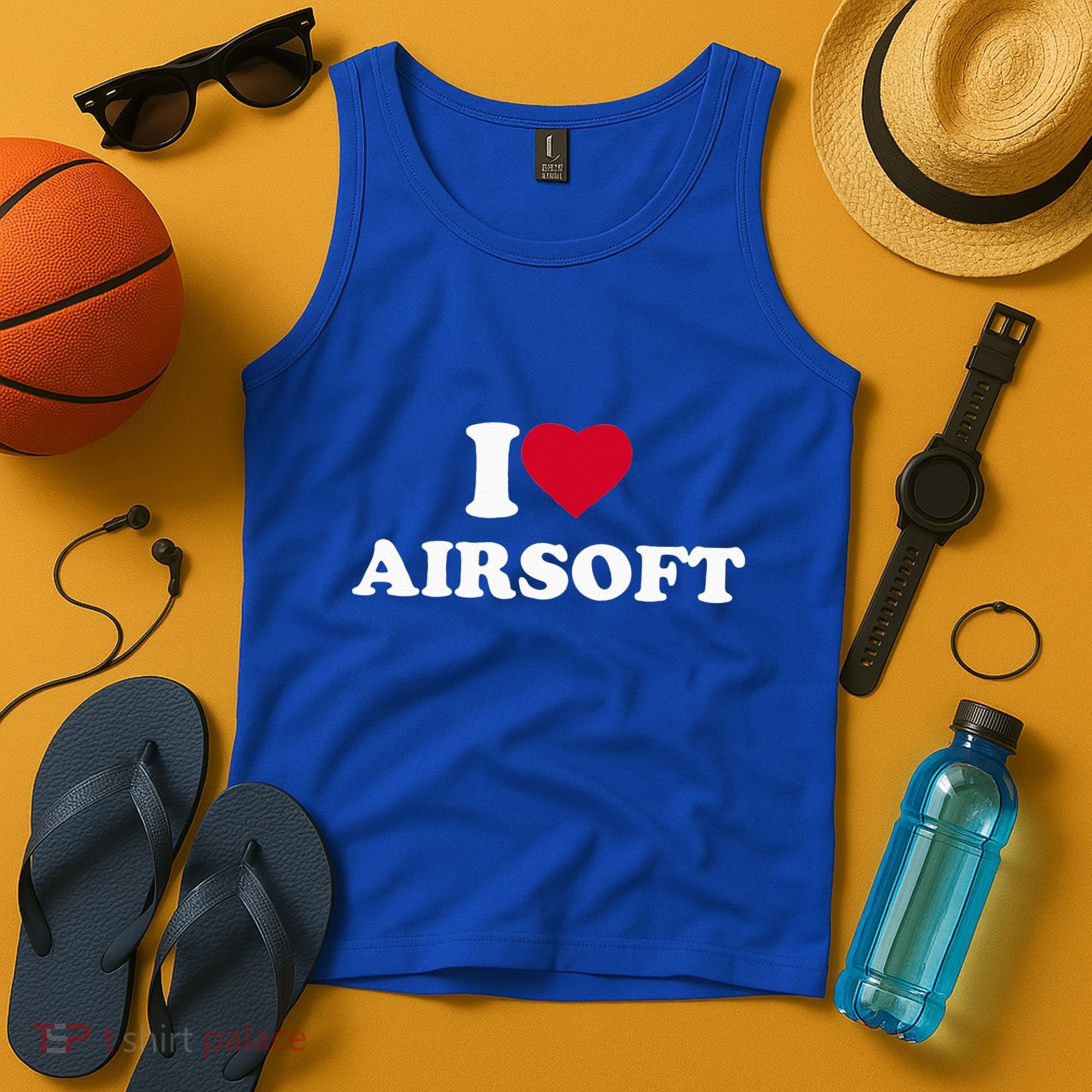 I Love Airsoft I Heart Airsoft Lover Player Tank Top